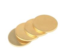 Copper Sheet H62 Brass Round Plate Disc DIY Pad Sheet Diameter 10 15 20 25 30 35 40 50~200mm Thickness 0.5/0.8/1/1.5/2/3mm(Thickness 1mm,Dia 10mm 2Pcs)