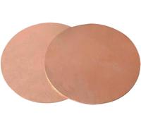 Copper sheet,Round copper plate, 2 Pcs Pure Copper Metal Round Sheet Plate Thickness 1 mm Suitable for DIY Project, Home Improvement, Industry(1x40 mm)