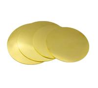 Copper sheet,Round copper plate, 4 Pcs Brass Round Plate Thickness 0.3 mm, Brass Disc Diameter 30-45 mm Suitable for Crafts, DIY Models and Repairs(Diameter 40 mm)