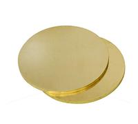Copper Sheets, H62 Brass Round Plate Multiple Sizes 30 pcs(Dia. 50x3mm 2PCS)