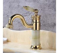 Copper Short Bathroom Faucet Kitchen Faucet Tap Pot Cold Water Mixer Single Handle with Black Jade Rose Gold Edge LWX