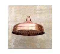 Copper Shower Head, 20cm (8 Inch) Diameter, High Pressure Fixed Shower Head With Adjustable Angle Shower Head Rain