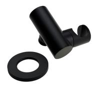 Copper Shower Holder Matter Black Round Handheld Head PVC Hose Connector Adjustable Wall Bathroom Accessorries(Shower Basket)