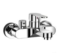 Copper Shower Mixing Valve Dual Handle Thermostatic Control Side Swing Ergonomic Lever 3-Setting Shower Head Adjustable Spray Modes Rainfall Massage Mist Standard 15cm Installation(A)