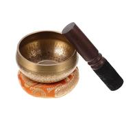 Copper Singing Bowl Meditation Yoga Bowl for Men and Women | Portable, Lightweight, Therapeutic Design, Golden Finish, Spiritual Gift, Includes Stick and Cushion Random Color