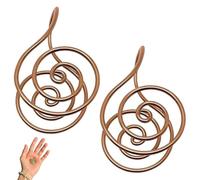 Copper Spiral Hand Rings Reiki Spiral Hand Rings for Meditation & Energy Healing, Spirals Copper Conductors with crystal amplifier or without for Reki Healers and Energy workers(No Gem,2pcs)