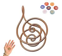 Copper Spiral Hand Rings Reiki Spiral Hand Rings for Meditation & Energy Healing, Spirals Copper Conductors with crystal amplifier or without for Reki Healers and Energy workers(With Gem,1pc)
