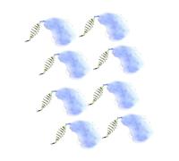 Copper Spring Bait Fish Net 8Pcs Fishing Net Trap with Luminous Beads Fishingnets Supplies Castnets for Saltwater Fishingnet (7th eye)