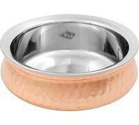 Copper Stainless Steel Handi Serving Dish Authentic Indian Wok Curry Balti 15Cm