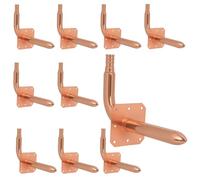 Copper Stub Out Elbow 1/2" x 6" with Wall Flange, PEX Fittings Crimp Barb for PEX-B/C Pipe, ASTM F1807 Certified Copper Plumbing Connector for Water Supply Lines - 10pack