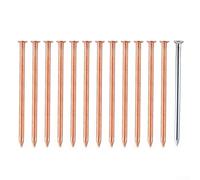 Copper Stump Nails 4-Inch Copper Tree Killer Nails for Stump Removal and Root Killing - 12-Pack + 1 Stainless Steel Pilot Nail, Heavy-Duty