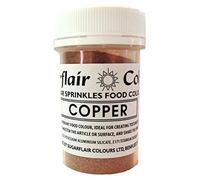 COPPER - Sugarflair Edible Sugar Sprinkles Food Colour Colouring For Cake Decorating Icing