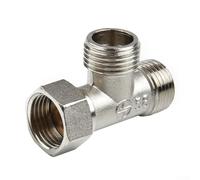 Copper T-Diverter Valve G1/2 IPS for Toilet Bidet Use with Full Compatibility for G1/2 Inch Female and Male Thread Connections