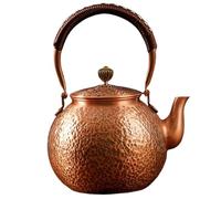Copper Tea Kettle, Handmade Hammered Stovetop Teapot, Thick Copper Tea Pot Kettle, Handcrafted Copper Teapot for Gas Stove