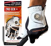 Copper Tech Gloves Men's Copper Tech Golf Glove, White/Black, One Size