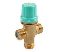 Copper Thermostatic Shower Mixer Valve Temperature Control Anti Scald Tap for Bath Kitchen G1/2 Inch(A)