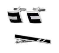 Copper Tie Clip and Cufflinks Cuff Links Accessories for Professional Men Father ' s Day Gift Traditional Check Tie Clip Cufflinks Set
