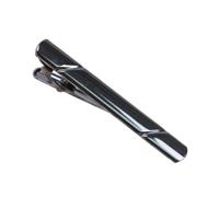 Copper Tie Clip with Crystal for Men, Wedding Necktie Bar, Gold Tone Gentleman's Tie Pin Accessory(Black)