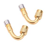 Copper Tire Stem Extension Adaptor 45 Deg | Solid copper material, resistant, for durable long-life use, prevents air leaks during inflation