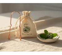 Copper Tongue Scraper For Adults by Savonolas - Dentist Recommended Tongue Cleaner for Oral Care & Hygiene