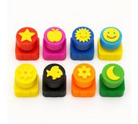 Copper Top 10PCS Washable Finger Paint Set with Fun Stamps - Safe Non-Toxic Arts & Crafts Kit for Kids & Toddlers - Colourful Interlocking Paint Pots for Learning Shapes, Colours & Creativity