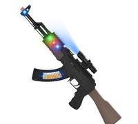 Copper Top 61CM AK Style Electric Toy Gun for Kids with Lights, Sounds & Vibrations | Pretend Play Rifle with Scope & Flashing Magazine | Safe Plastic Toy for Boys & Girls Ages 3+