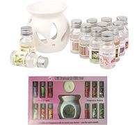 Copper Top - OIL BURNER GIFT SET WITH 12 FRAGRANCE OILS AROMA THERAPY OIL DIFFUSER HOME GIFT