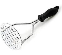 Copper Top Stainless Steel Potato Masher, Light Weight Potato Press Baby Food Masher with Plastic Handle for Smooth Mashed Potatoes, Jam, Vegetables and Fruits