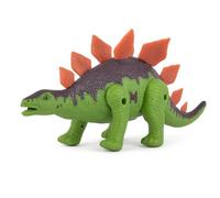 Copper Top Walking Stegosaurus Dinosaur Toy with Lights & Roaring Sound - Realistic Battery Operated Dino Figure for Kids, Green & Brown Colours, 29cm Large Interactive Jurassic Toy (Green)