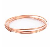 Copper Tube Coil， Soft Copper Tube Coil Length 0.5M, for Building Model Air Conditioning Pipe Brass Tubing(5x1mm)
