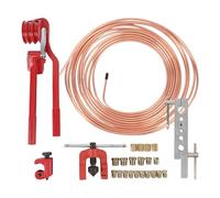 Copper Tube Cutter, Brake Line Flaring, Steel Material Compact Multi-Purpose Leak Proof Ergonomic Handle Heavy Duty, Piping Tool for Automotive Repair Trailer Industrial
