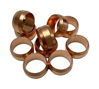 Copper Tube Pipe Coiled Flexible Microbore for Water/Gas/Plumbing & DIY Installations (10mm Compression Olives(Pack of 10))