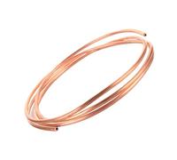 Copper Tube Pipe Coiled Flexible, Pure Copper T2 99.9% Soft Coil Tubing OD 1.8-9.52mm Thickness 0.5-1.5mm Length 1-5m(5 Meter x 5mm x 0.5mm)