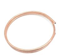 Copper Tube Pipe Coiled Flexible, T2 Red Copper Tubing Coil 5 Meters Multiple Sizes for AC Refrigeration DIY Crafts(9.52 x 8.12mm)