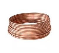 Copper Tube Pipe Coiled, Soft Coil T2 Red Copper Capillary Tubing for Air Conditioning Refrigeration OD 2-22mm(3 Meters 6x1.5mm)