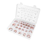 Copper Wa Kit for Sump Plug Washers 570pcs 30 Sizes Flat Washers Set with Plastic Box Copper Washers Assortment Kit for Automotive Use