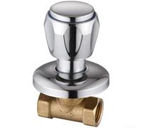 Copper Wall Mounted Shower Valve, Concealed Quick Open Faucet for Bath and Solar Systems, Long-lasting Silver Finish, Compact Size(B)