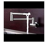 Copper Wall Type Universal Rotary Universal Folding Telescopic Kitchen Tap, Washing Dishes Basin Sink, Lengthened Faucet(Cold-A)