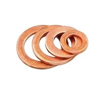 Copper Washer Inner Diameter M11 Outer Diameters M14-19 Flat Gasket Marine Table Thickness 0.1mm-2mm(M11x16x1(30pcs))