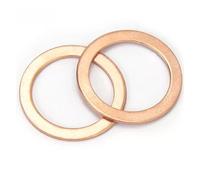 Copper Washer M3 M4 M5 M6 M8 M10 Solid Gasket Rings Flat Seal(M8x10x1.0-50Pcs)