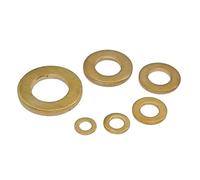 Copper Washer Sealing Ring, Cgshop-Washers M10 - M20 Seal Plain Washers Brass Flat Washer, Durable easy to install(M18x34x2-2pcs)