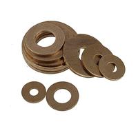 Copper Washer Sealing Ring, Cgshop-Washers M2 M2.5 M2.6 M3 M4 M5 M6 M8 M10 M12-M18 H59 Brass Plain Washer Copper Gaskets, Durable easy to install(5Pcs M12X24X1.5)