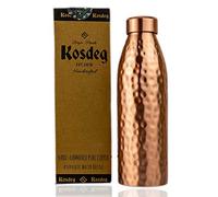 Copper Water Bottle - 24 oz Solid Pure Copper - An Ayurvedic Copper Vessel For Drinking - Drink More Water, Lower Your Sugar Intake And Enjoy The Health Benefits