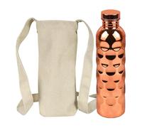 Copper Water Bottle - 32oz Ayurvedic Tumbler, Metal Drinking Jug with Lid, Pure Copper Hydration Durable Water Bottle for Adults Women Men Outdoor Gym Office Travel Camping Yoga
