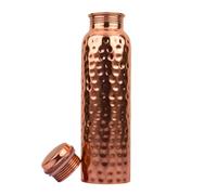 Copper Water Bottle - 34OZ - Versatile and Travel-Friendly Pure Copper Water Bottle - Ayurvedic Copper Drinking Bottle for Women and Men - Wide Mouth Design - | Lab-Tested, Heavy Duty & Leak-Proof |