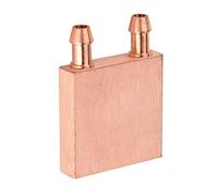 Copper Water Cooling Block, GPU CPU Cooler for Graphics Card and Motherboard Chipset, Pure Copper Double U Channel Heat Exchanger with 6mm Flow Path, 40x40x10mm for PC Liquid Cooli