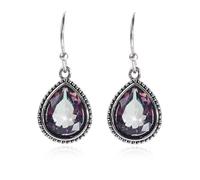 Copper Water Drop Earrings Vintage Ethnic Seven Colour Durability