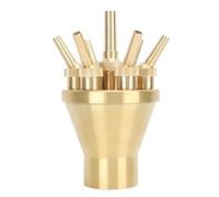 Copper Water Fountain Nozzle, Direct Spraying Fountain Sprinkler Head, Universal Adjustable Pool Spray Nozzle with Internal Thread for Garden and Public Fountains (G2 Inch)