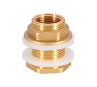 Copper Water Tank Connector | Nut Water Tank Jointer Connector Copper,Garden Hose Threaded Fish Adapter Bulkhead Fitting