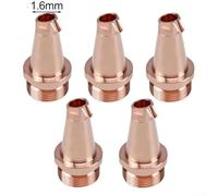 Copper Welding Nozzle Tips Set of 5 Pieces for M16 Thread and H35 Wire Feeder, Compatible with Guide Wires from 0 8 to 2 0mm, Ensures Long Service and Stable Performance (1.6mm)